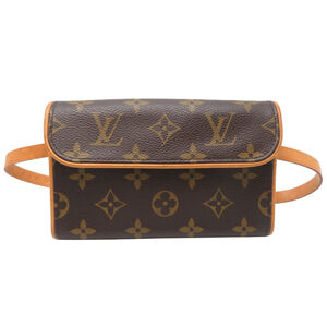 LOUIS VUITTON Brown Monogram Pochette Shoulder Bag
